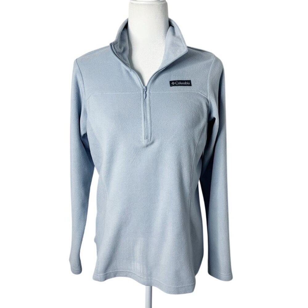 Columbia Women's Fleece Pullover S Lake Aloha Half Zip Sweater Blue Lightweight - Picture 2 of 7